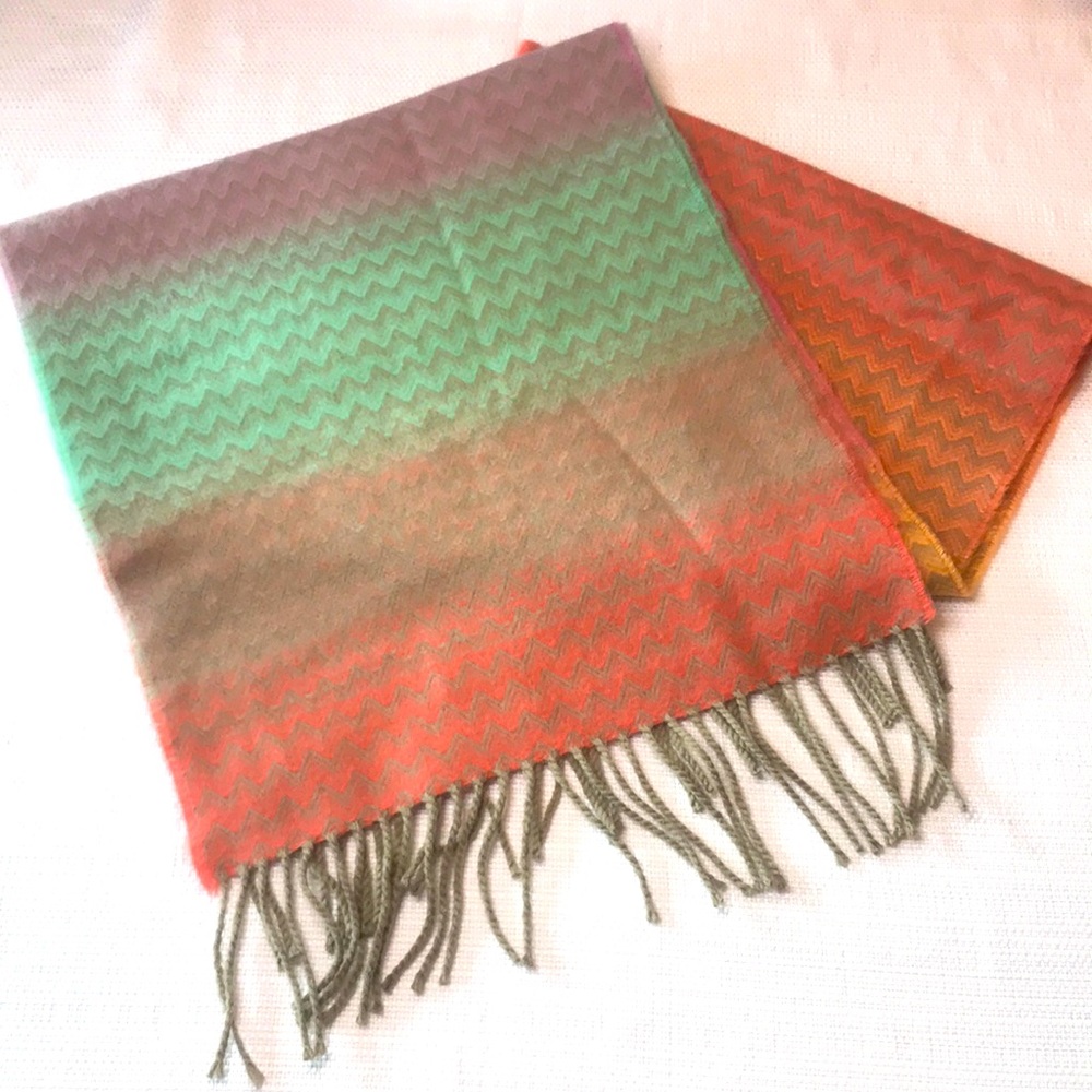Cashmere scarf, made in Germany, multi colored